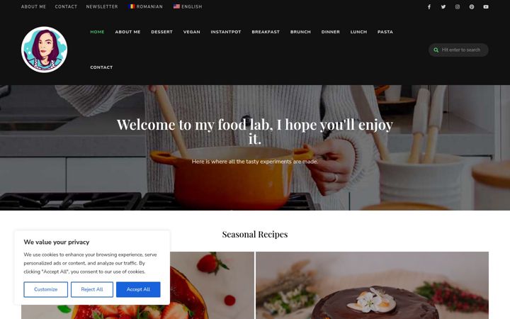 Screenshot of andrasfoodlab.com