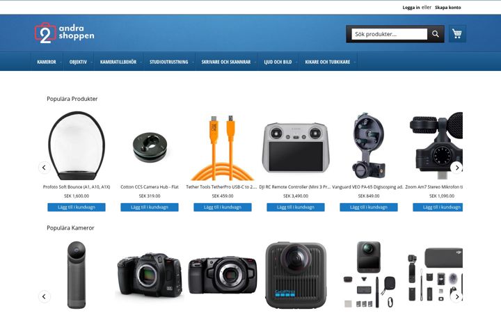 Screenshot of andrashoppen.se