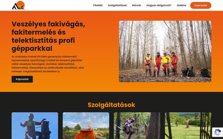 Screenshot of andraskafiverek.hu