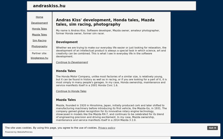 Screenshot of andraskiss.hu