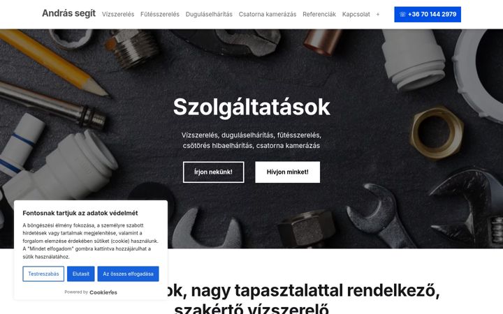 Screenshot of andrassegit.hu