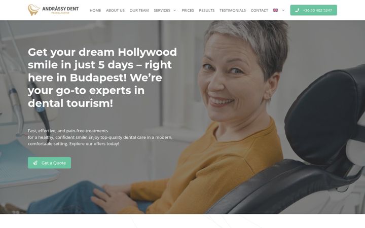 Screenshot of andrassydentalcare.co.uk