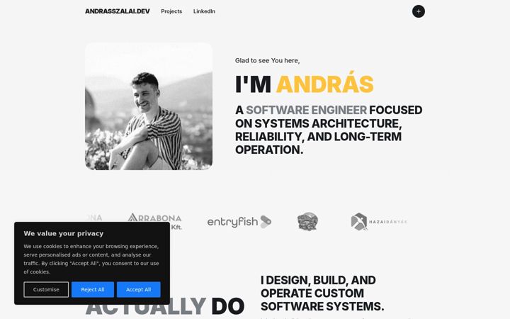 Screenshot of andrasszalai.dev