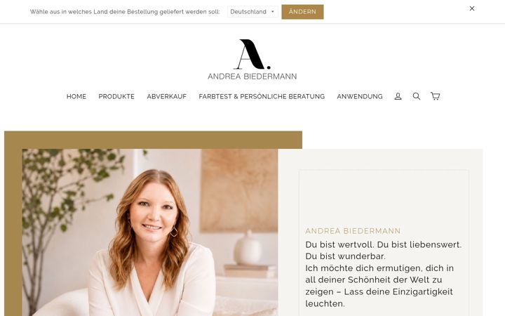 Screenshot of andrea-biedermann.de