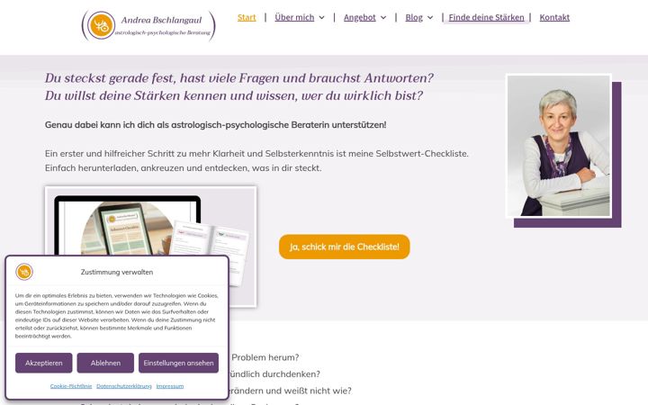 Screenshot of andrea-bschlangaul.de