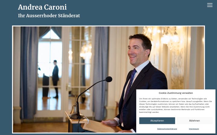Screenshot of andrea-caroni.ch