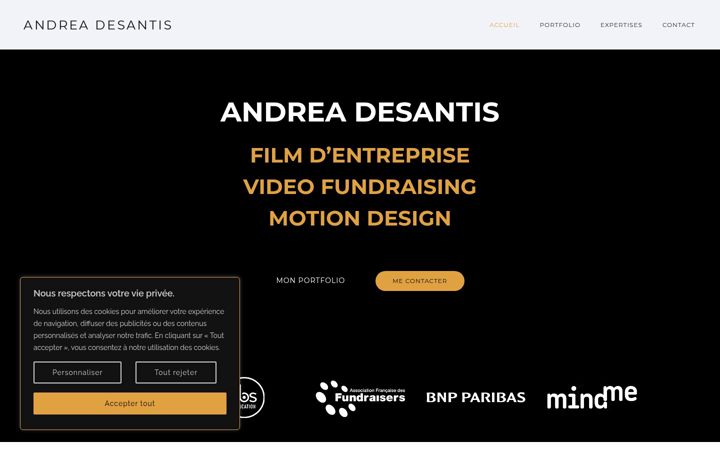 Skärmbild av andrea-desantis.fr
