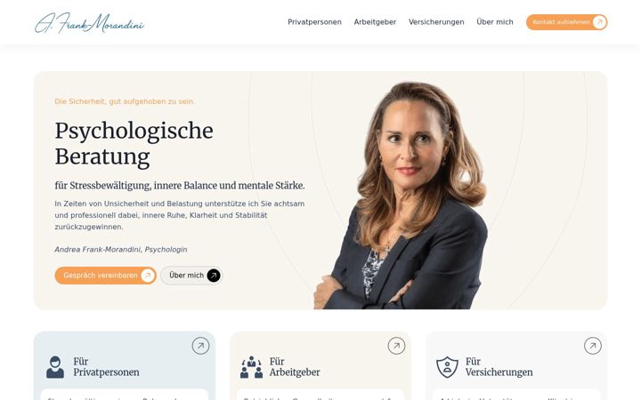 Ekrano kopija andrea-frank.ch