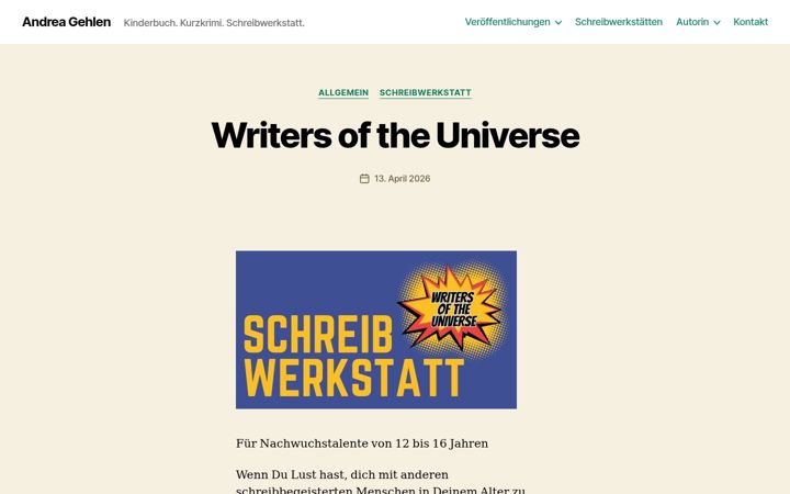Screenshot of andrea-gehlen.de