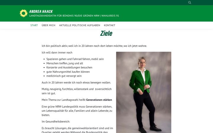 Screenshot of andrea-haack.de