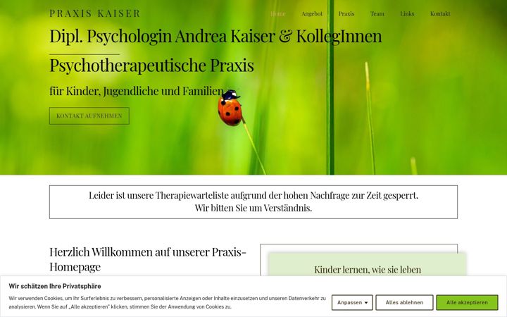 Ekraanipilt saidist andrea-kaiser.de