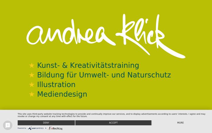 Ekraanipilt saidist andrea-klick.de