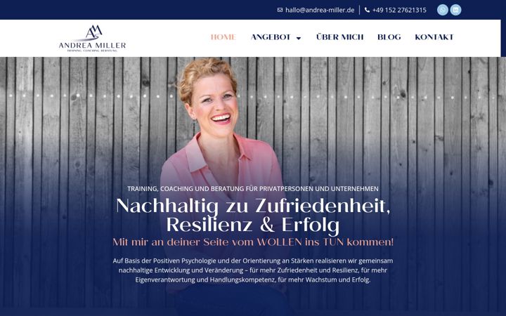 Screenshot stránky andrea-miller.de