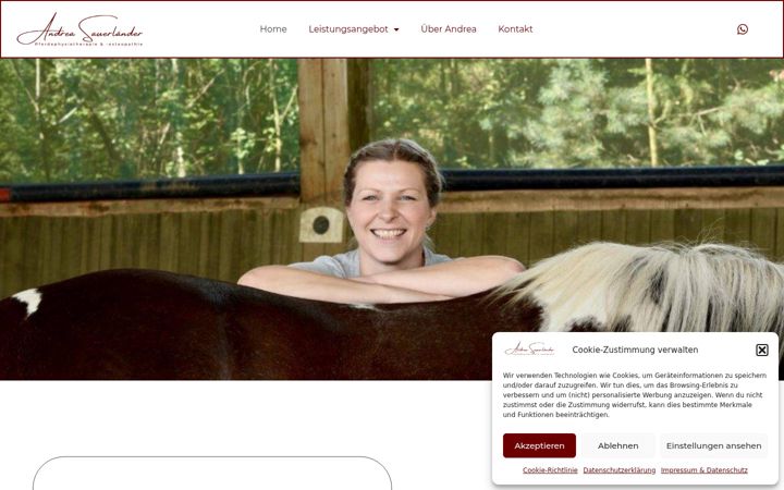 Screenshot stránky andrea-sauerlaender.de