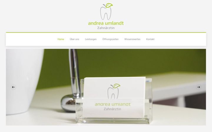 Screenshot of andrea-umlandt.de