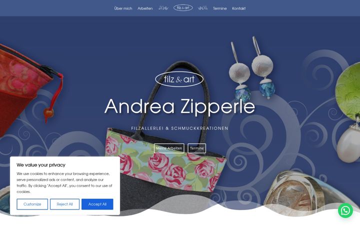 Captura de pantalla de andrea-zipperle.de