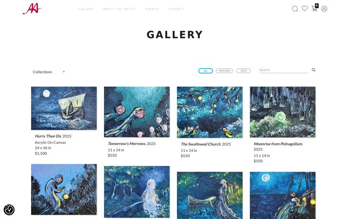 Screenshot of andreaabler.art