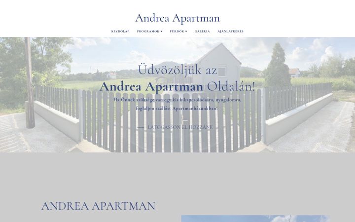 Screenshot of andreaapartman.hu