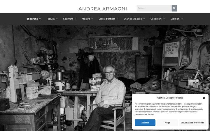 Captură de ecran a andreaarmagni.it