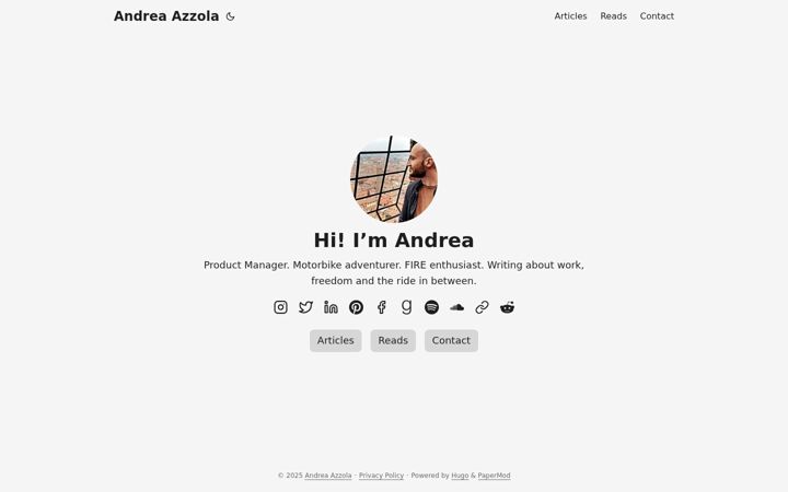 Screenshot of andreaazzola.com