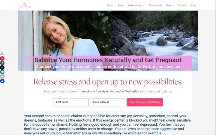 Screenshot of andreabalazs.com
