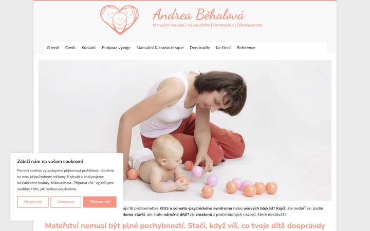 Screenshot of andreabehalova.cz
