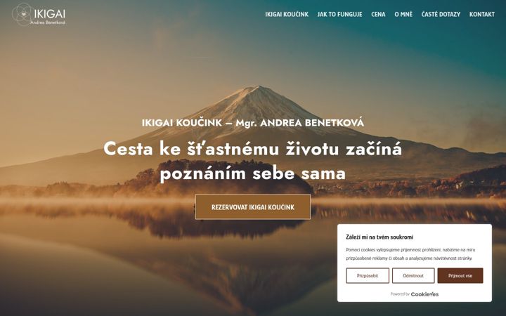 Screenshot of andreabenetkova.cz