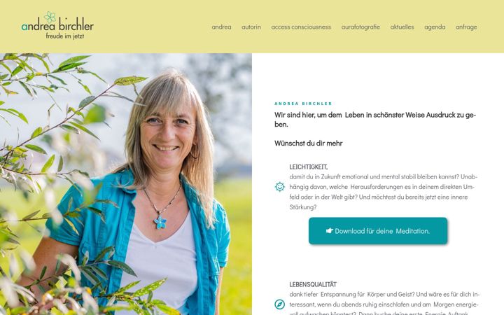 Ekrano kopija andreabirchler.ch