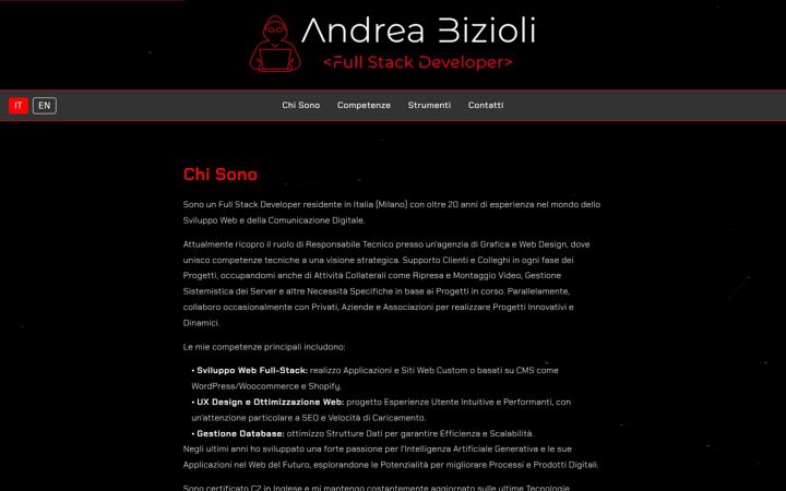 Screenshot of andreabizioli.com