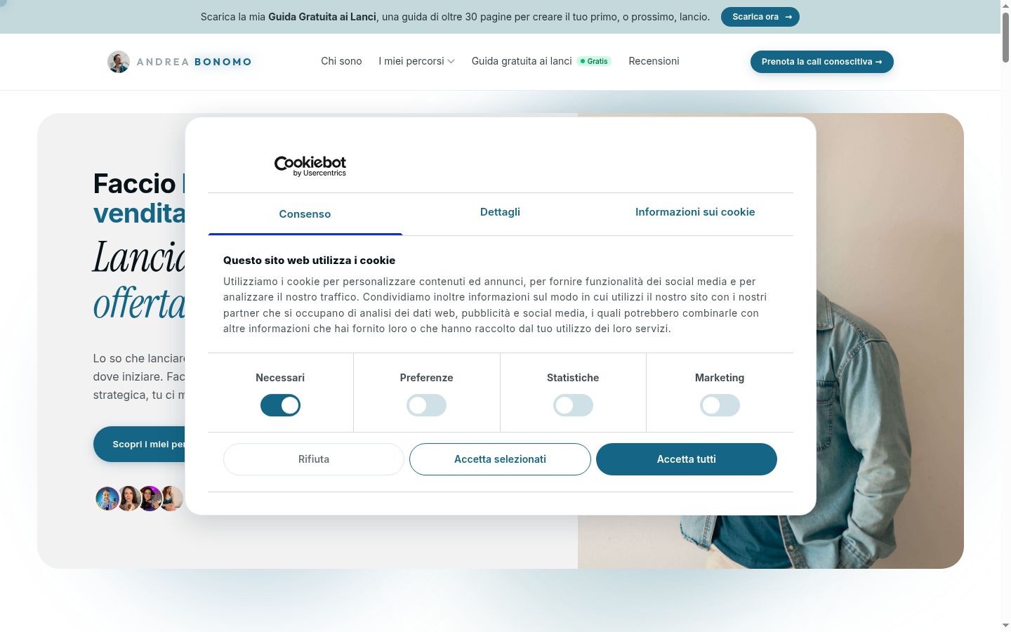 Sutikimo reklamjuostės, rodytos prieš bet kokią sąveiką, ekrano kopija
