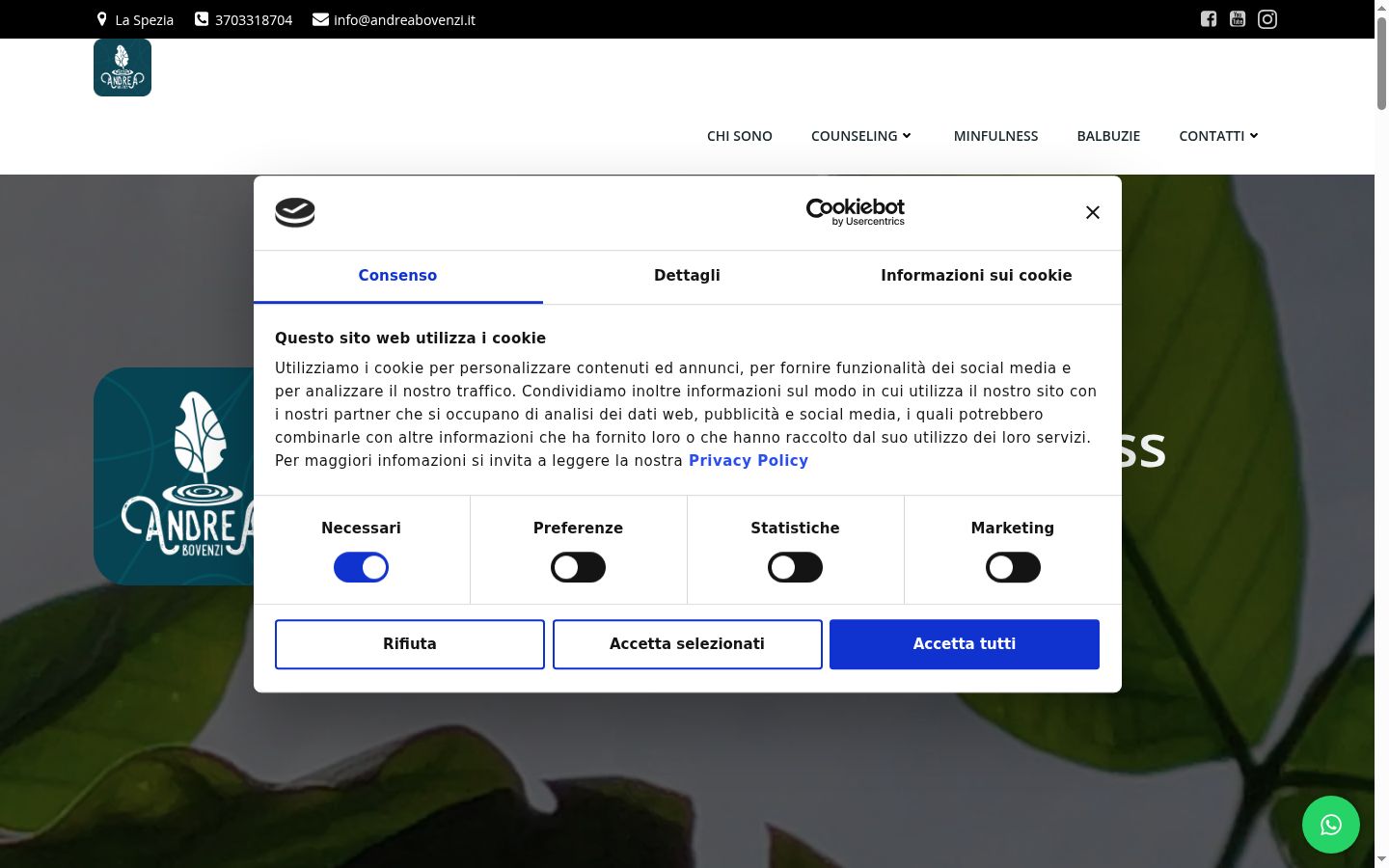 Képernyőkép a bármilyen interakció előtt megjelenő hozzájárulási bannerről