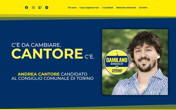 Screenshot of andreacantore.com