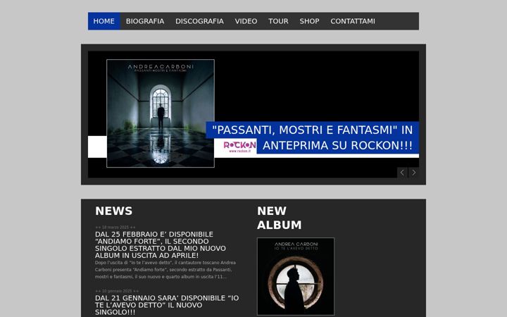 Screenshot von andreacarboni.it