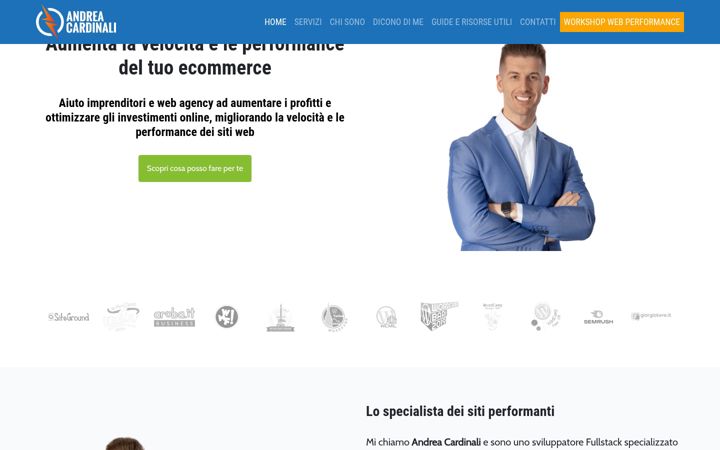 Screenshot von andreacardinali.it