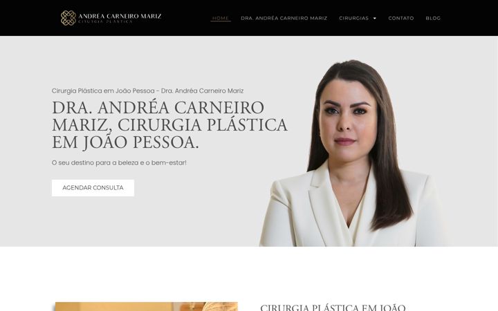 Screenshot of andreacarneiromariz.com.br