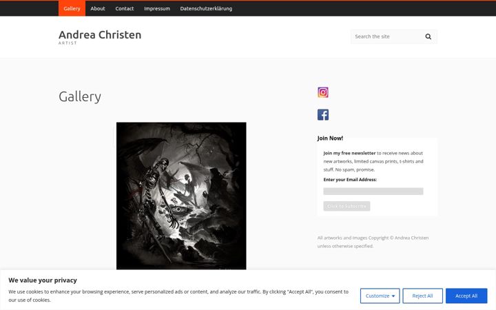 Screenshot of andreachristen.com