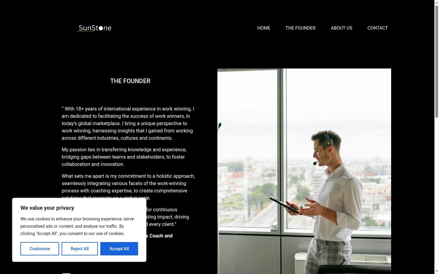 Snímek obrazovky baneru souhlasu zobrazeného před jakoukoli interakcí