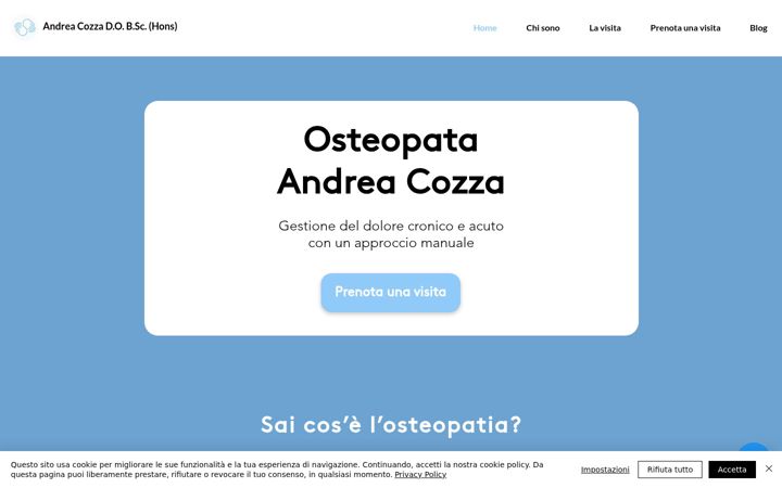 Screenshot of andreacozzaosteopata.it