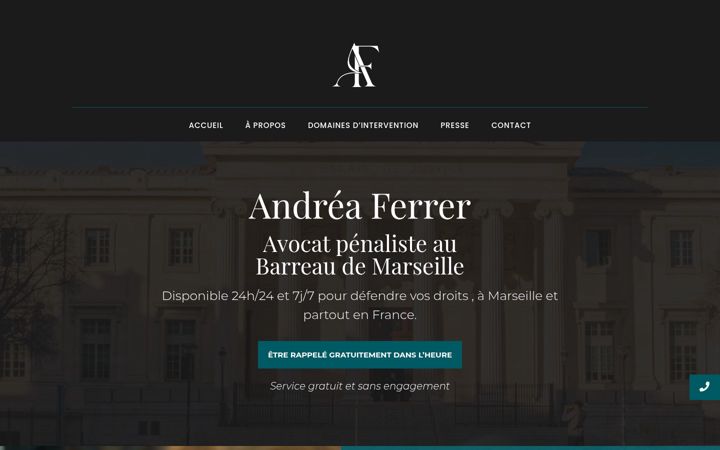 Screenshot of andreaferrer-avocat.fr