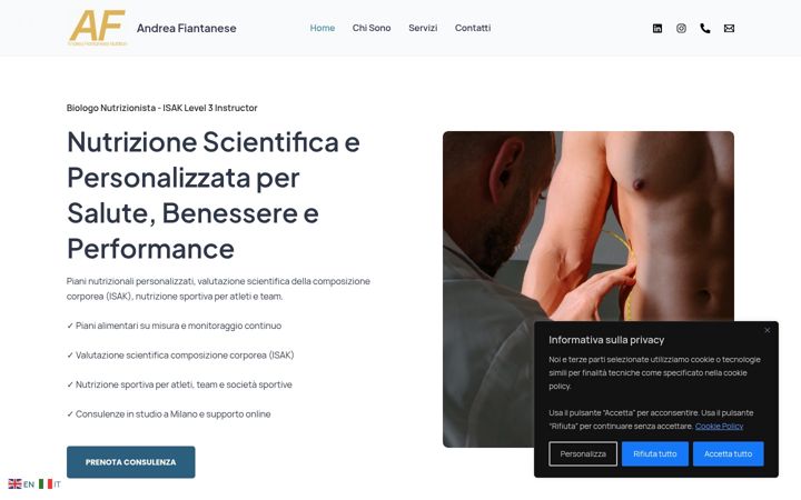 Screenshot of andreafiantanesenutrition.com