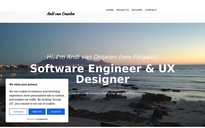 Screenshot of andreafolgado.com