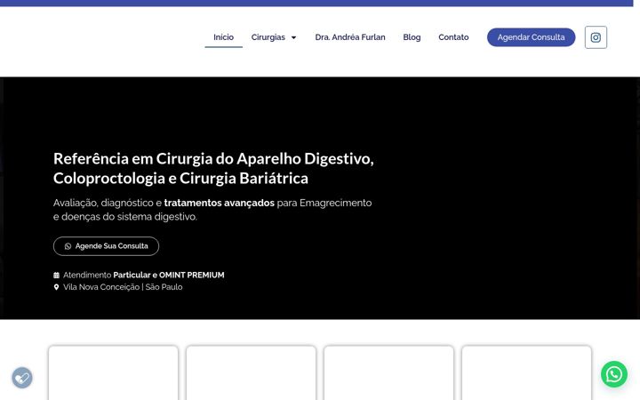 Ekraanipilt saidist andreafurlan.com.br