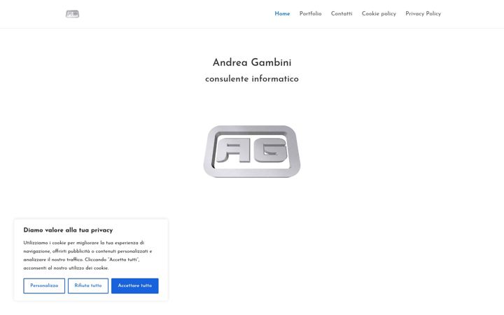 Screenshot of andreagambini.net