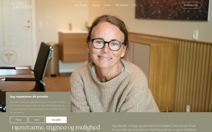 Екранна снимка на andreahelsted.dk