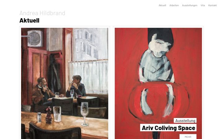 Screenshot of andreahildbrand.ch