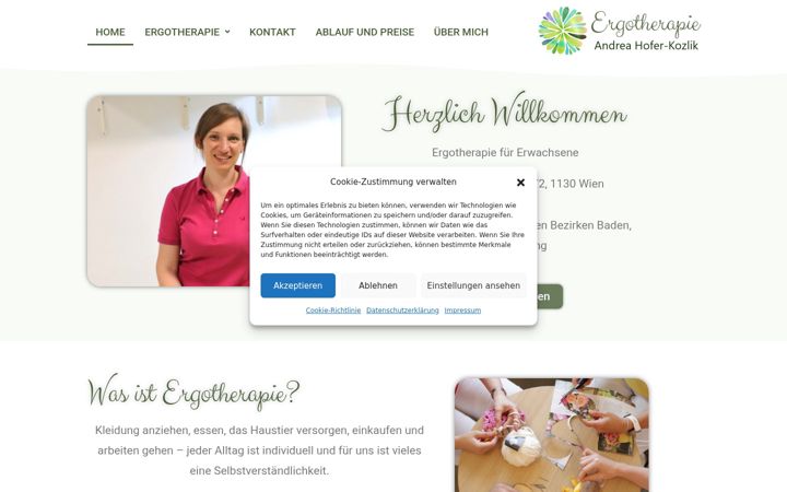 Skjermbilde av andreahofer.at