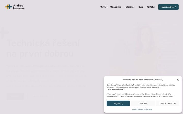 Screenshot of andreahonzova.cz