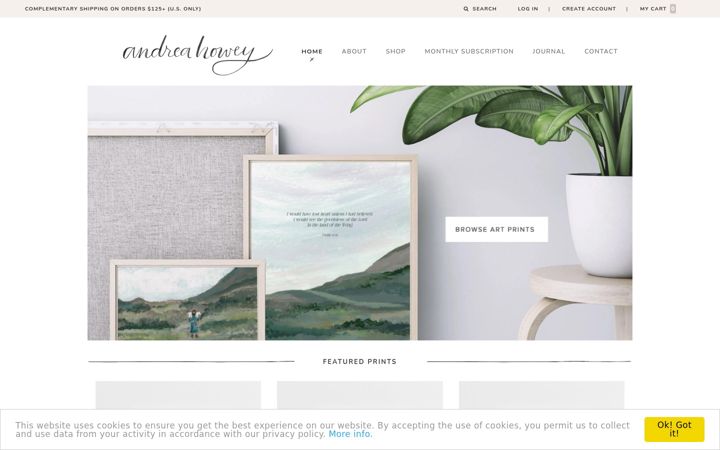 Screenshot of andreahowey.com