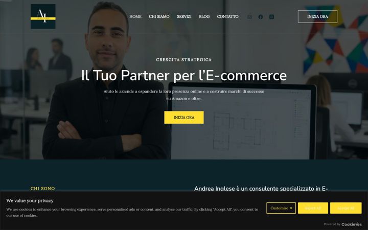 Screenshot of andreainglese.com