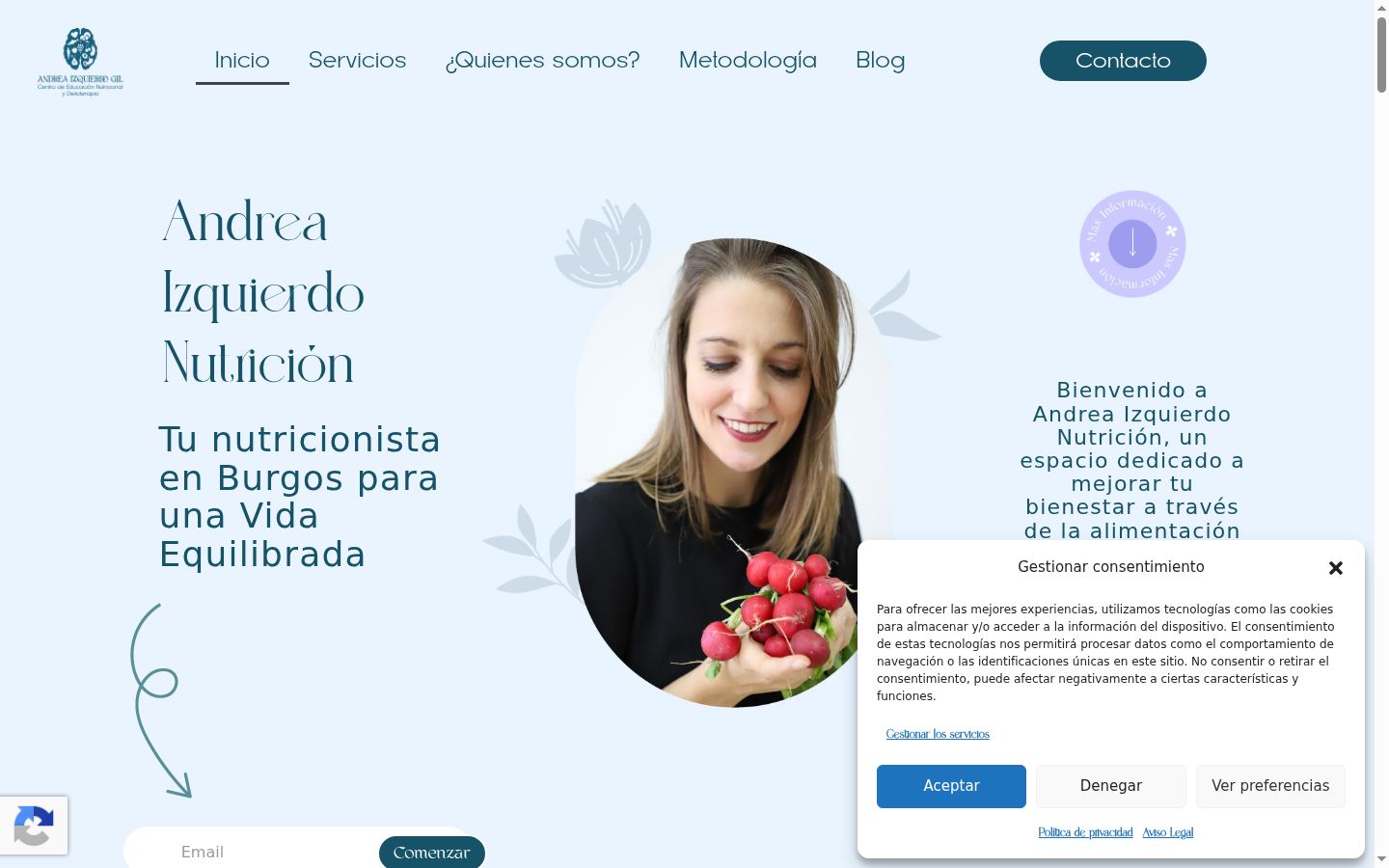 Capture d'écran de la bannière de consentement affichée avant toute interaction